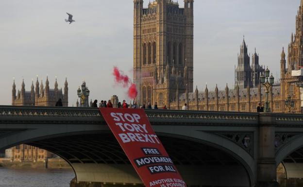 Manifestación en Londres por un segundo referéndum. 