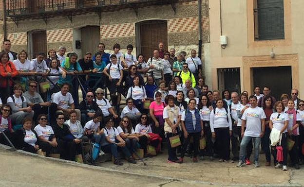 Algunos de los participantes en la ruta.