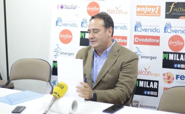 Jorge Recio durante uan rueda de prensa. 