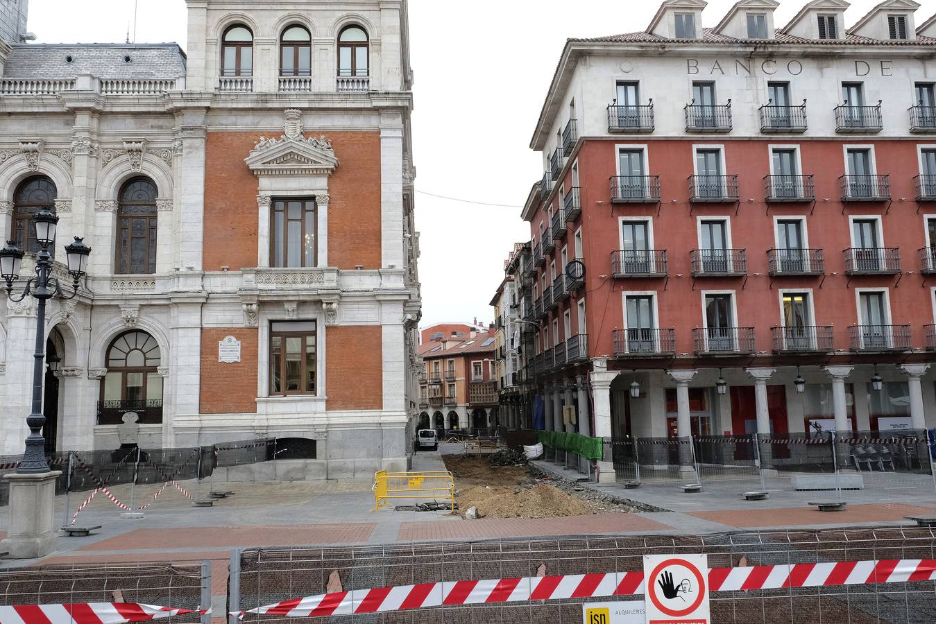 Fotos: Obras de los nuevos accesos al aparcamiento subterráneo de la Plaza Mayor