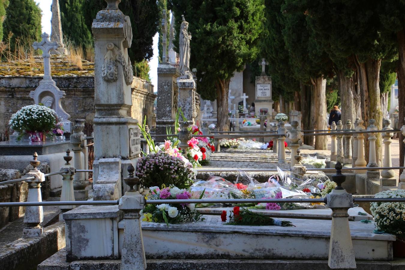 El cardenal Carlos Amigo fue el encargado de llevar a cabo un responso en recuerdo y homenaje a todos lo difuntos que descansan en el cementerio de la localidad