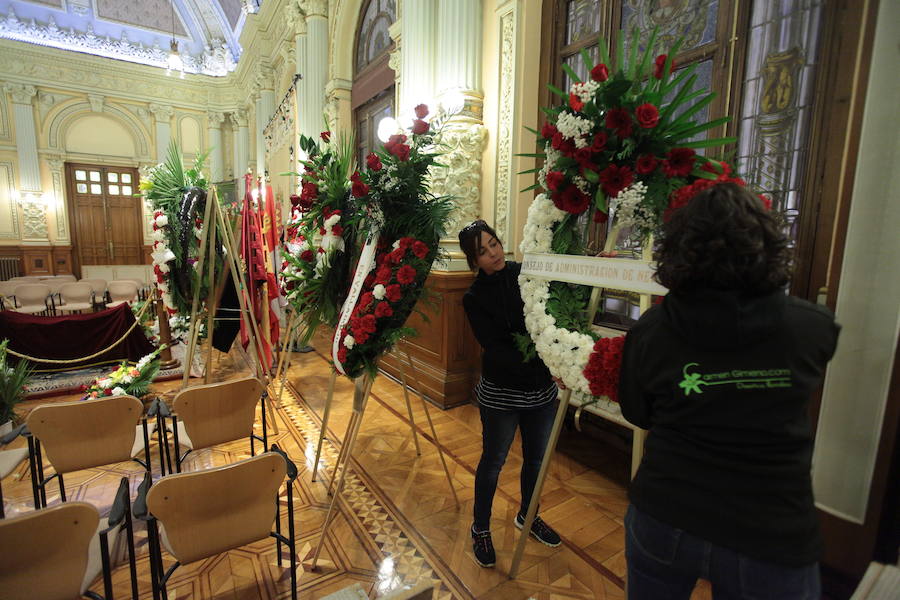 El Ayuntamiento de Valladolid acoge la capilla ardiente por el que fuera su alcalde entre 1979 y 1995