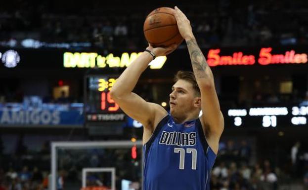 Luka Doncic, en un partido de los Mavericks. 