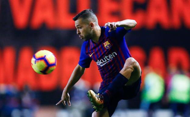 Jordi Alba, durante un partido.