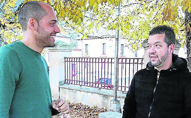 Samuel Alonso y Diego Fernández, ayer en La Granja. 