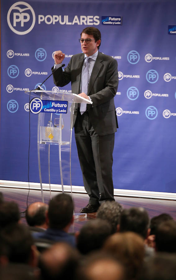 El presidente del Partido Popular de Castilla y León, Alfonso Fernández Mañueco, clausura la Convención y la Intermunicipal del PP de Valladolid. 