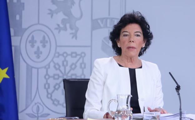 La ministra de Educación, Isabel Celaá. 