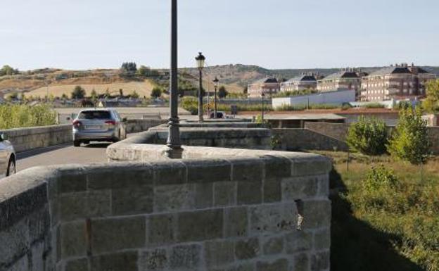 Entrada sobre el río Carrión al municipio de Villamuriel de Cerrato. 