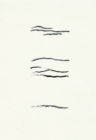  'Panorama', dibujo en carboncillo sobre papel. 