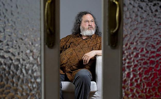 Richard Stallman, ayer en Valladolid.