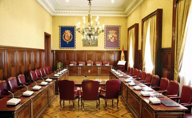 Salón de Plenos de la Diputación de Palencia. 