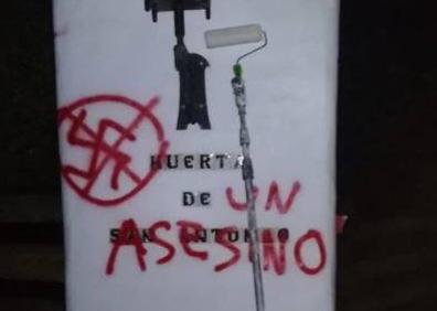 Imagen secundaria 1 - «Al nazi tiro y cuneta»: pintadas amenazantes en la casa de Morante de la Puebla