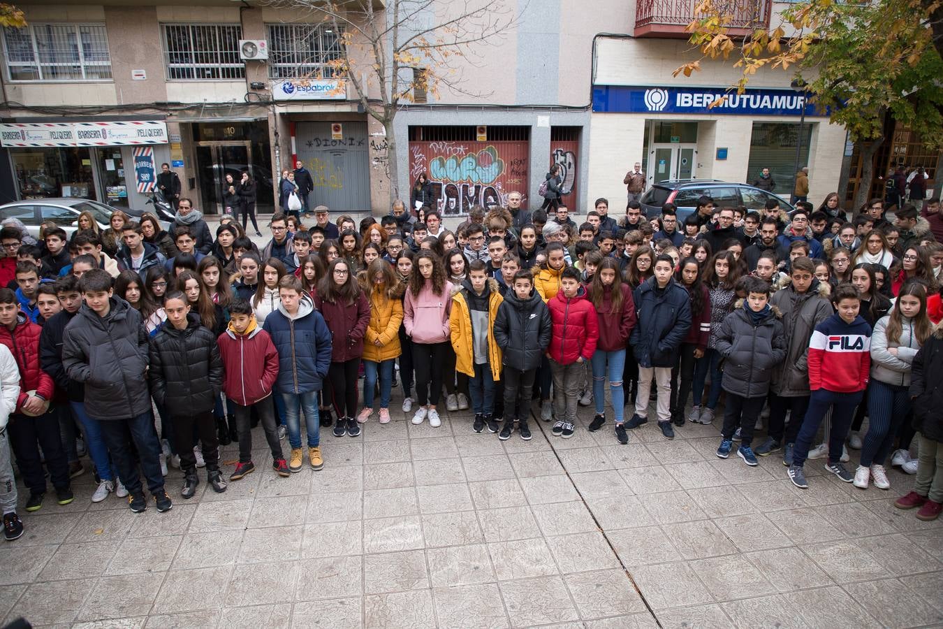 Concentración en el colegio Amor de Dios de Zamora.