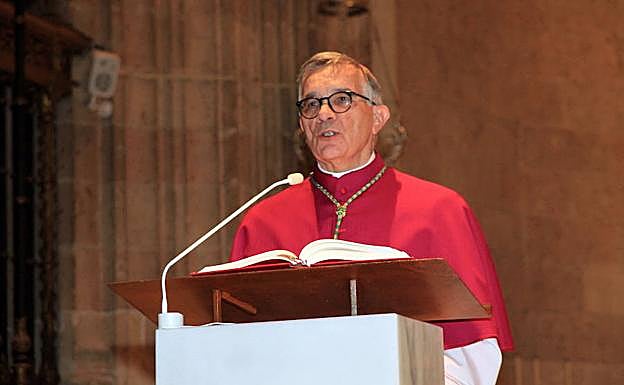 El obispo de Segovia, César Franco. 