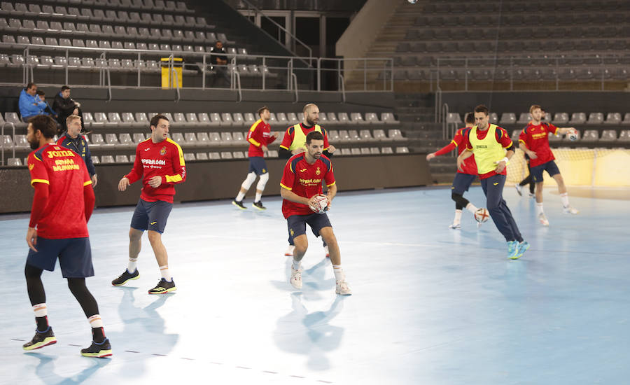 Fotos: La Selección Española ya entrena en el pabellón