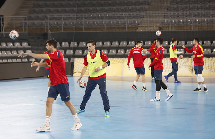 Fotos: La Selección Española ya entrena en el pabellón