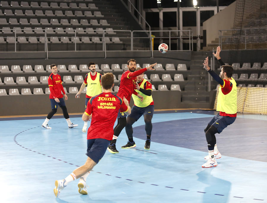 Fotos: La Selección Española ya entrena en el pabellón