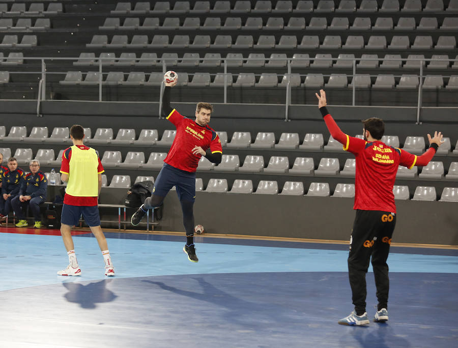 Fotos: La Selección Española ya entrena en el pabellón