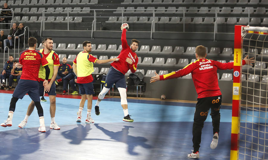 Fotos: La Selección Española ya entrena en el pabellón