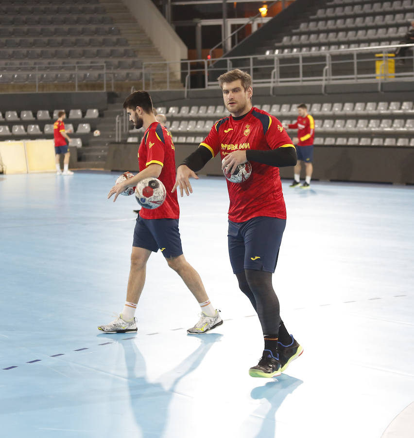 Fotos: La Selección Española ya entrena en el pabellón