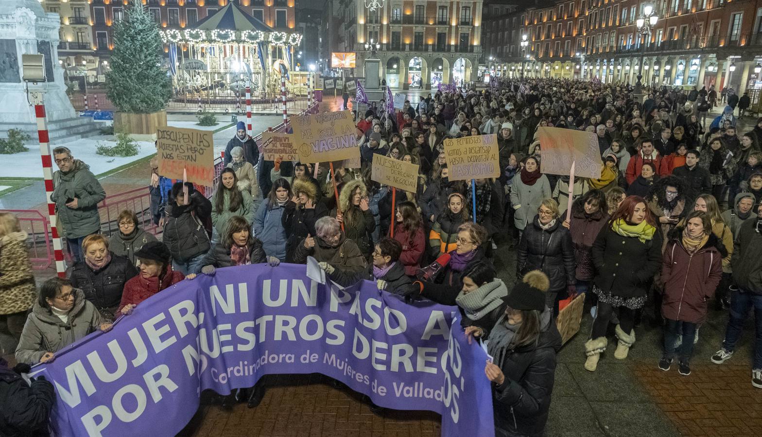 Bajo el lema 'Ni un paso atrás en igualdad', cientos de personas se han manifestado por el centro de la ciudad 