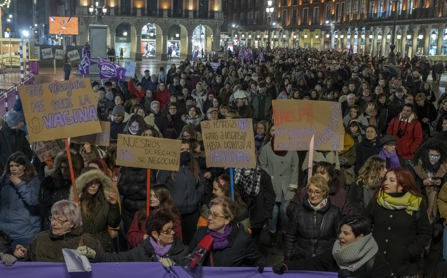 Bajo el lema 'Ni un paso atrás en igualdad', cientos de personas se han manifestado por el centro de la ciudad 