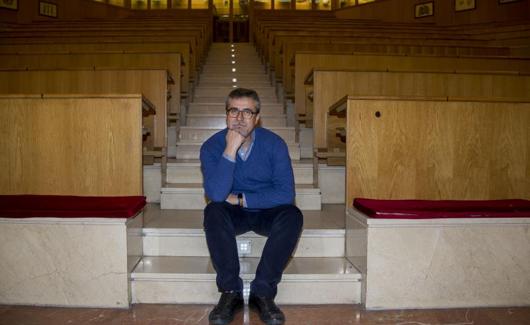 Corell, en el aula López Prieto de la Facultad de Medicina. 