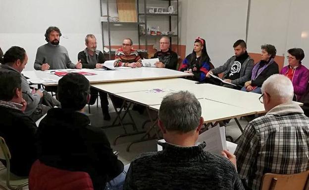 José Sarrión, en la reunión celebrada este fin de semana en Fuentepelayo.