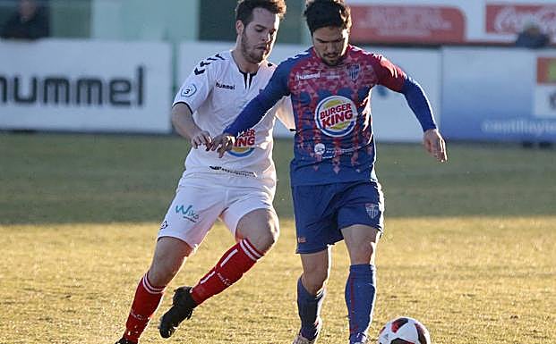 Rubén Yubero, durante el partido frente al Briviesca.
