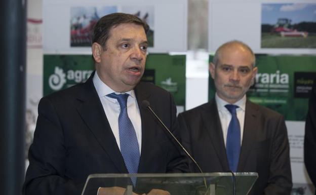 El ministro de Agricultura, Luis Planas, en la inauguración de la Feria Agraria en Valladolid.