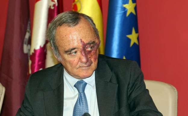 Mariano Barbacid, durante la presentación de la Fundación Gadea por la Ciencia en la Universidad de Valladolid. 