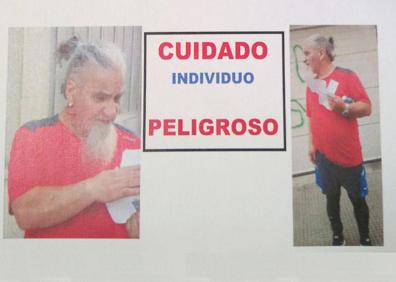 Imagen secundaria 1 - A la izquierda, el cartel difundido en redes sociales tras su puesta en libertad en el 2017. A la derecha en la prisión en 1996. 