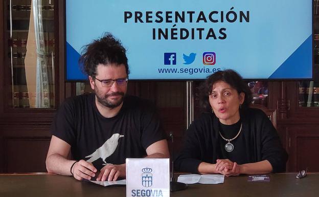 Carlos Rod y Marifé Santiago, durante la presentación del ciclo 'Inéditas'. 