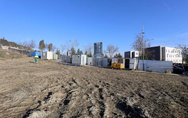 Obras de construcciión del instituto. 