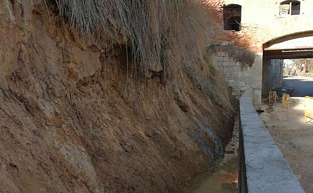 Muro de contención habilitado en la zona.