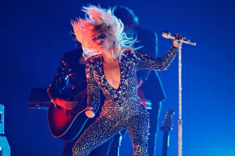 Lady Gaga, durante su actuación. 
