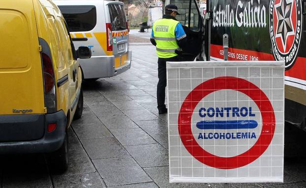 Control de alcoholemia realizado por la Policía Local de Segovia.