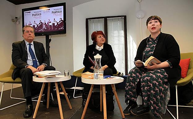 Mayor Zaragoza, Fanny Rubio y Elena Medel. 