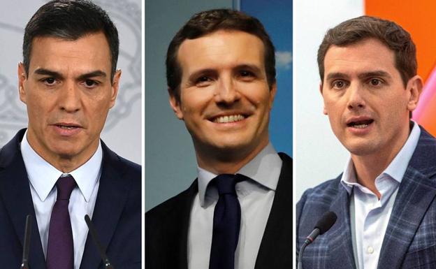 Rivera es el líder con mejor valoración, seguido de Casado y Pedro Sánchez aunque ninguno aprueba