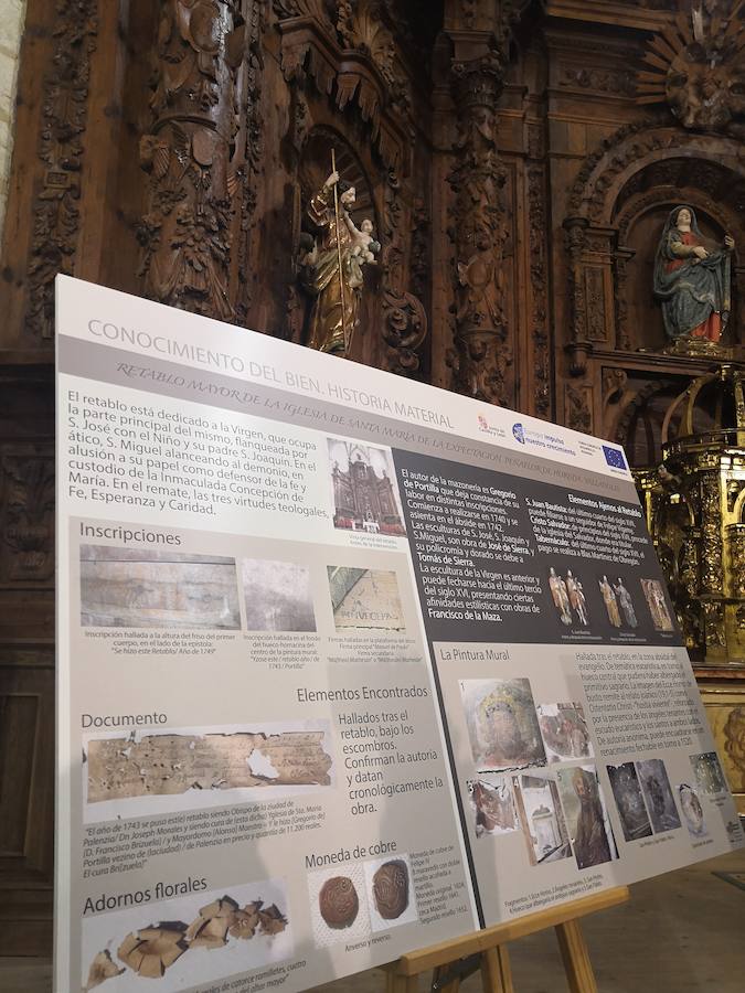 La restauración del retablo de la iglesia de Santa María de la Expectación en Peñaflor de Hornija (Valladolid), cuyo origen se remonta al siglo XVI, ha finalizado este viernes en un proyecto en el que se ha invertido alrededor de 75.000 euros.