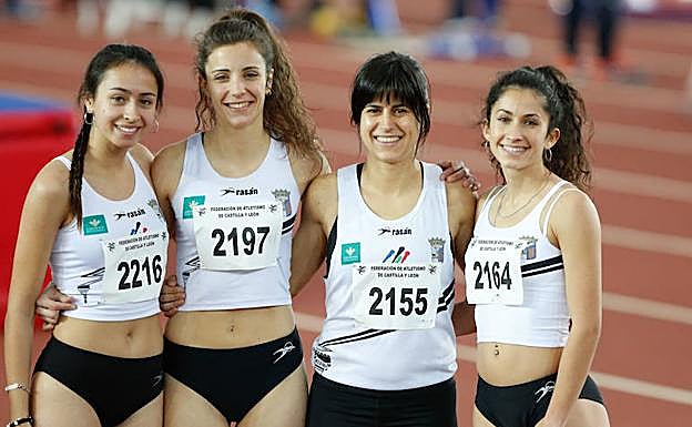Cuatro atletas del Caja Rural Atlético Salamanca. 
