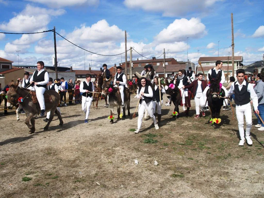 Fotos: Carrera de cintas en burro de los quintos en los carnavales de Pedrajas de San Esteban