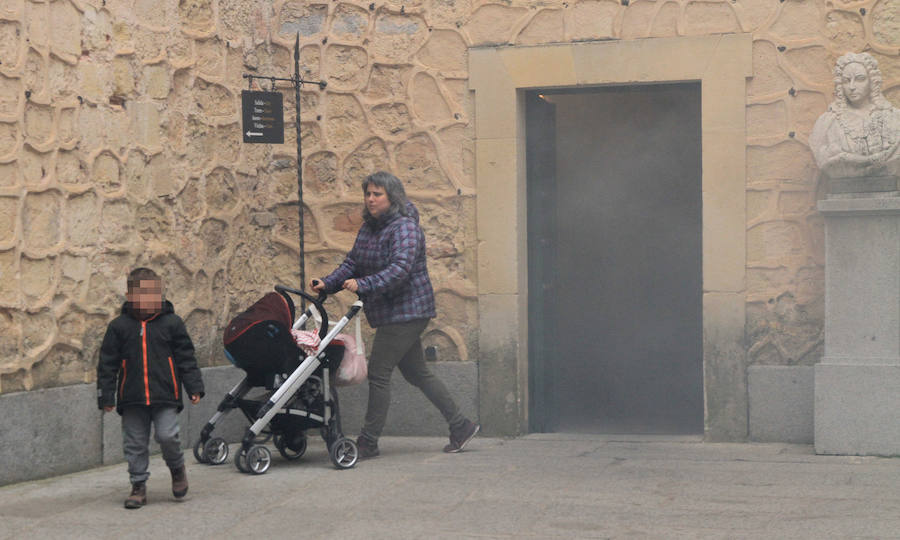 Fotos: Simulacro de incendio en el Alcázar de Segovia