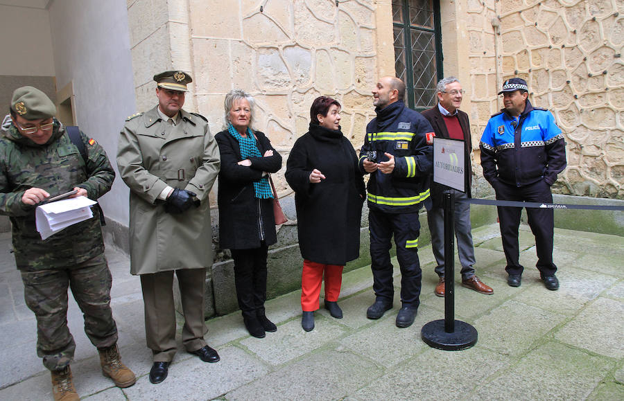 Fotos: Simulacro de incendio en el Alcázar de Segovia