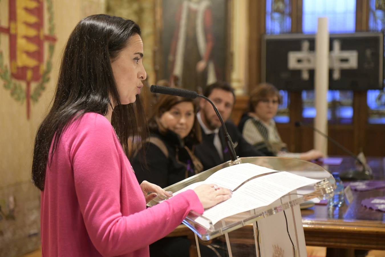 La lectura del manifiesto ha corrido a cargo de la coordinadora de UGT Renault-España, Laura del Ser Prieto