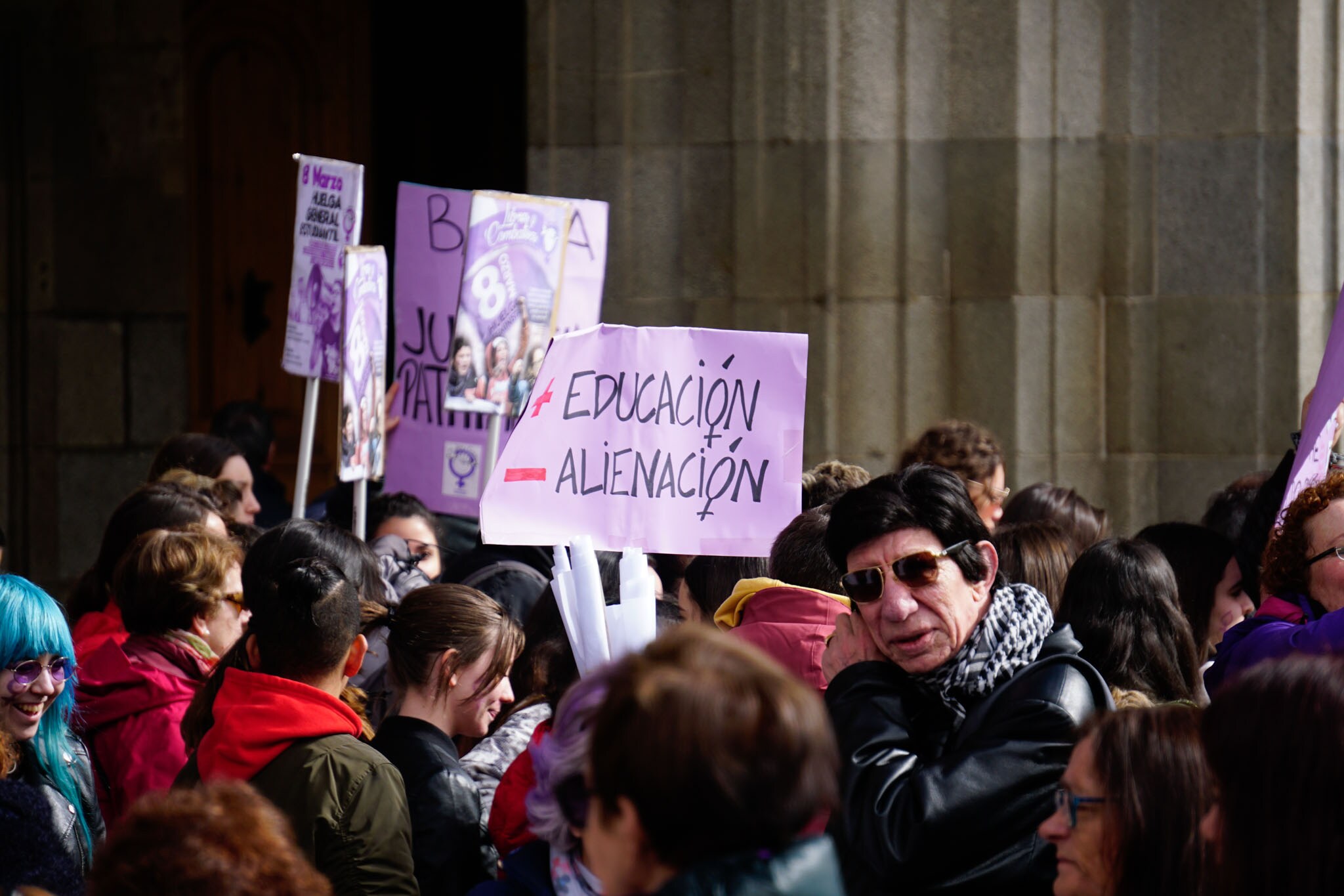 Fotos: Concentración estudiantil del 8-M en la plaza de los Bandos de Salamanca