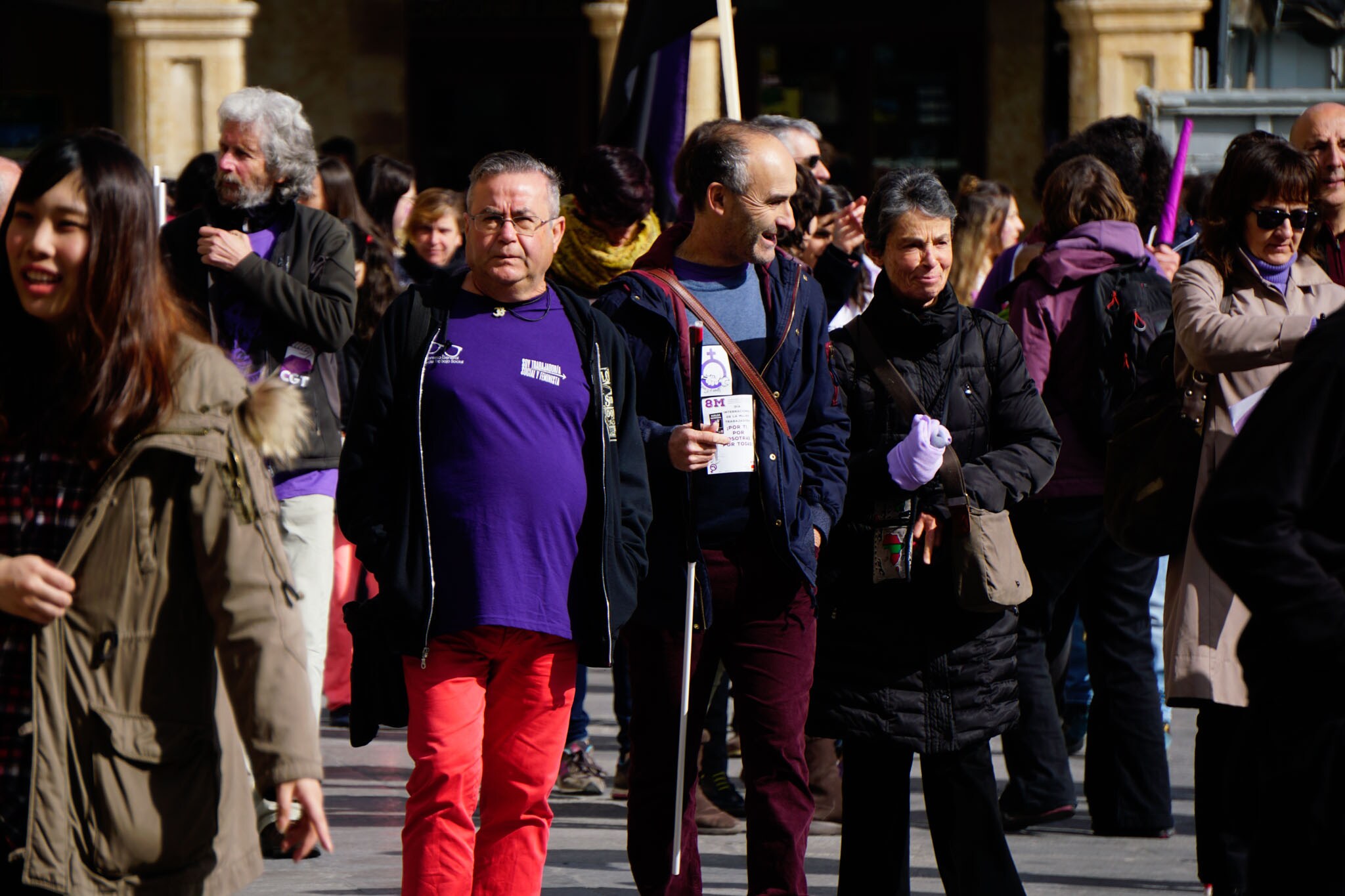 Fotos: Concentración estudiantil del 8-M en la plaza de los Bandos de Salamanca