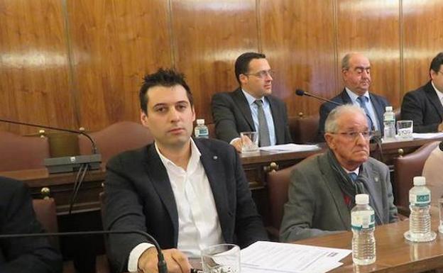 David Carrión, diputado provincial de Ciudadanos en Zamora, durante un pleno. 
