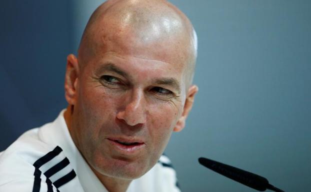 Zinedine Zidane, durante la rueda de prensa. 