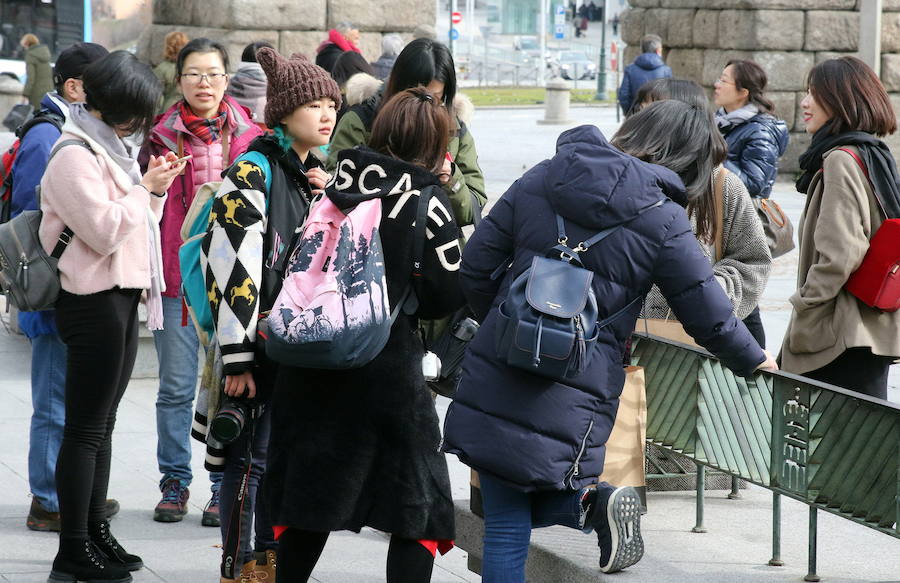 Turistas abrigados durante la primera semana de febrero.
